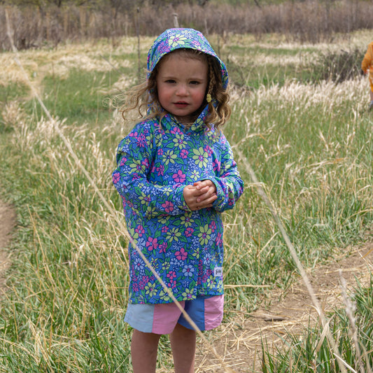 Glacier Bloom UPF 50 Kid's Sun Hoodie