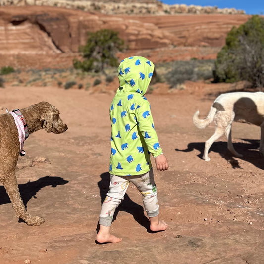 Bear Tracks UPF 50 Kid's Sun Hoodie