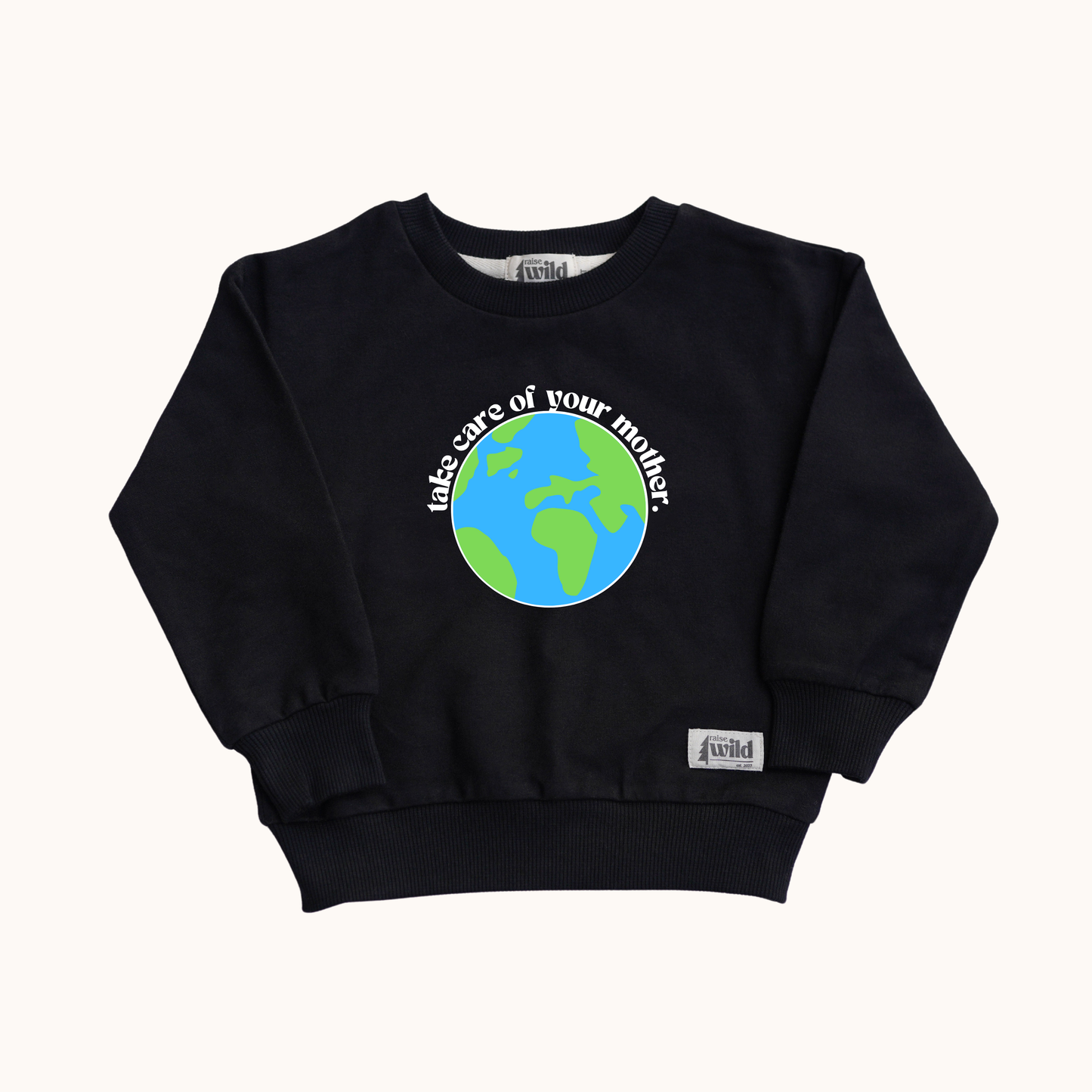 Kid's Organic Pullover in Black