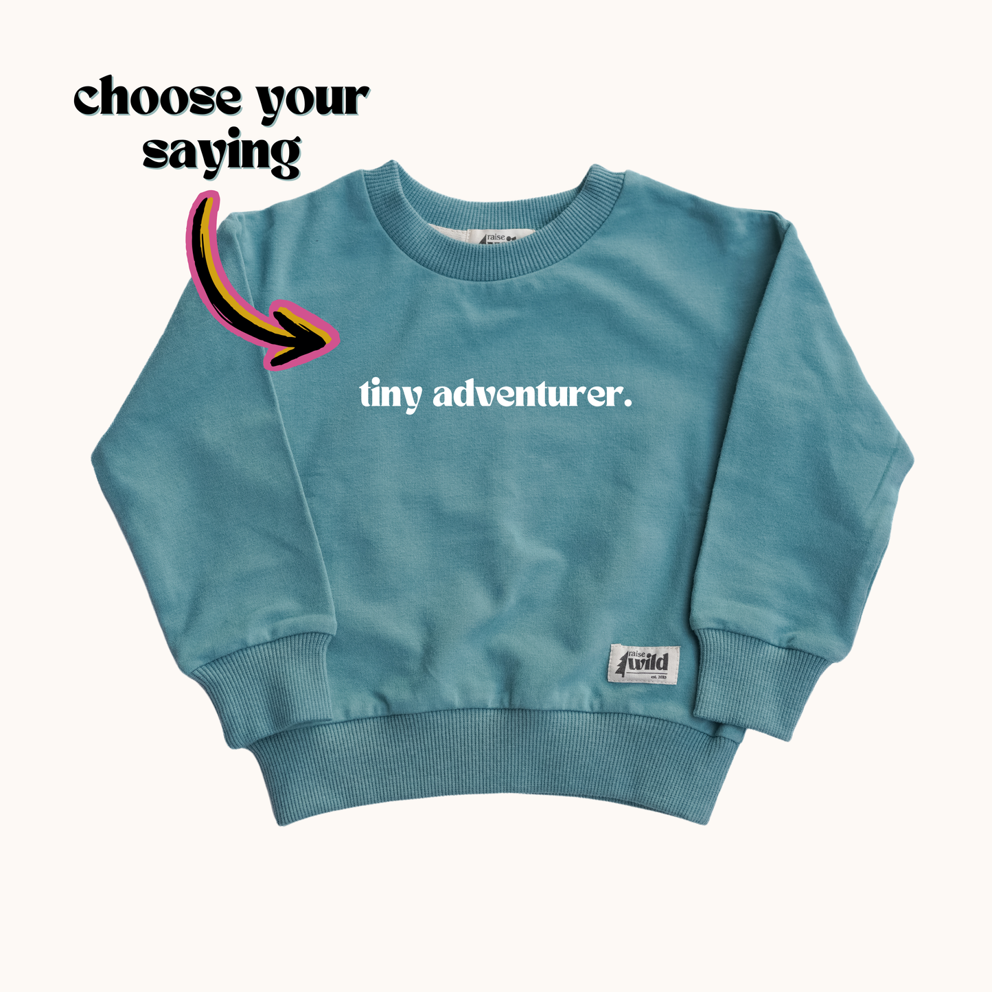 Kid's Organic Pullover in Teal