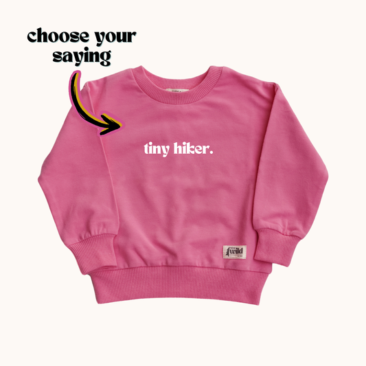 Kid's Organic Pullover in Pink