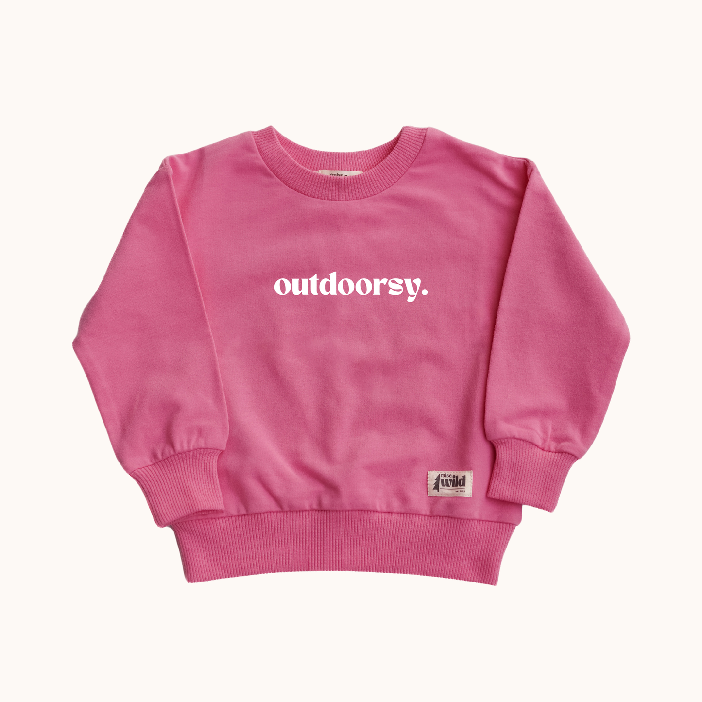 Kid's Organic Pullover in Pink