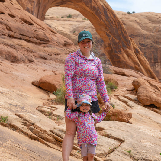 Wildberry Leopard UPF 50 Mom's Sun Hoodie