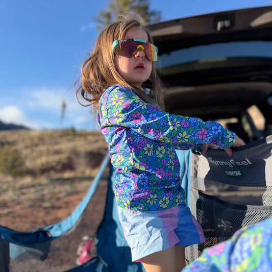 Glacier Bloom UPF 50 Kid's Sun Hoodie