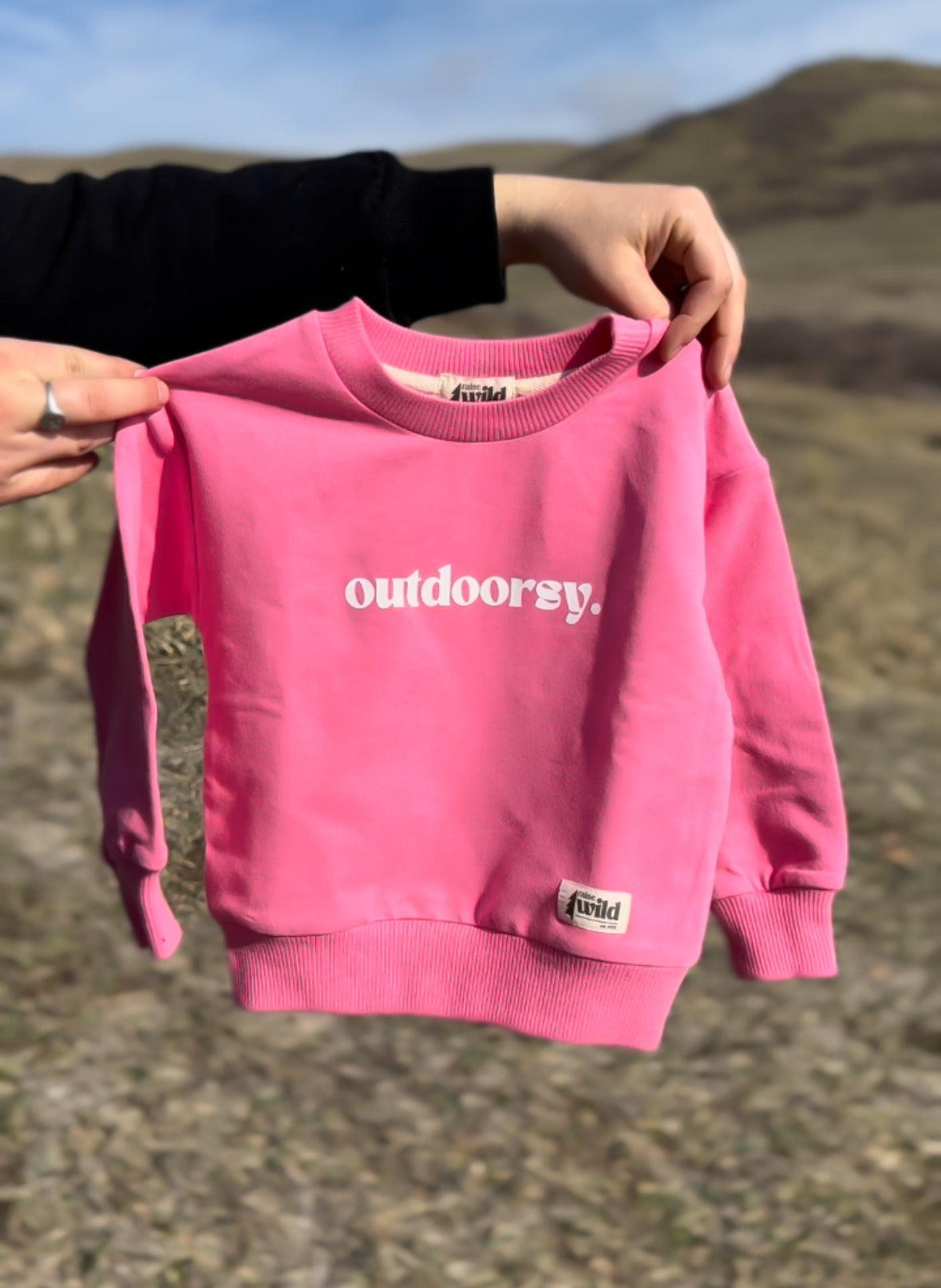 Kid's Organic Pullover in Pink