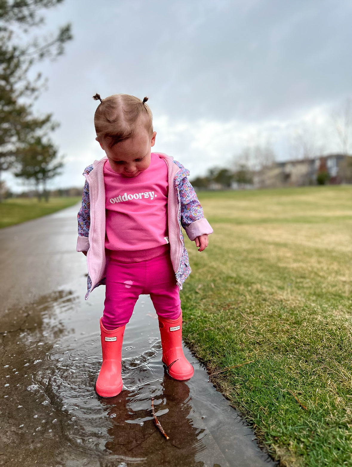 Kid's Organic Pullover in Pink